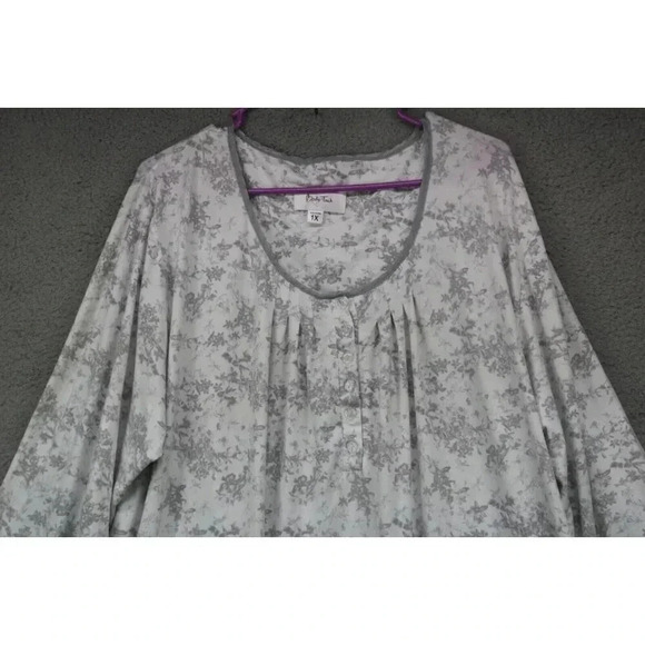 Body Touch Long Sleeve Pajama Gown-Size 1X-Very soft - Picture 2 of 9